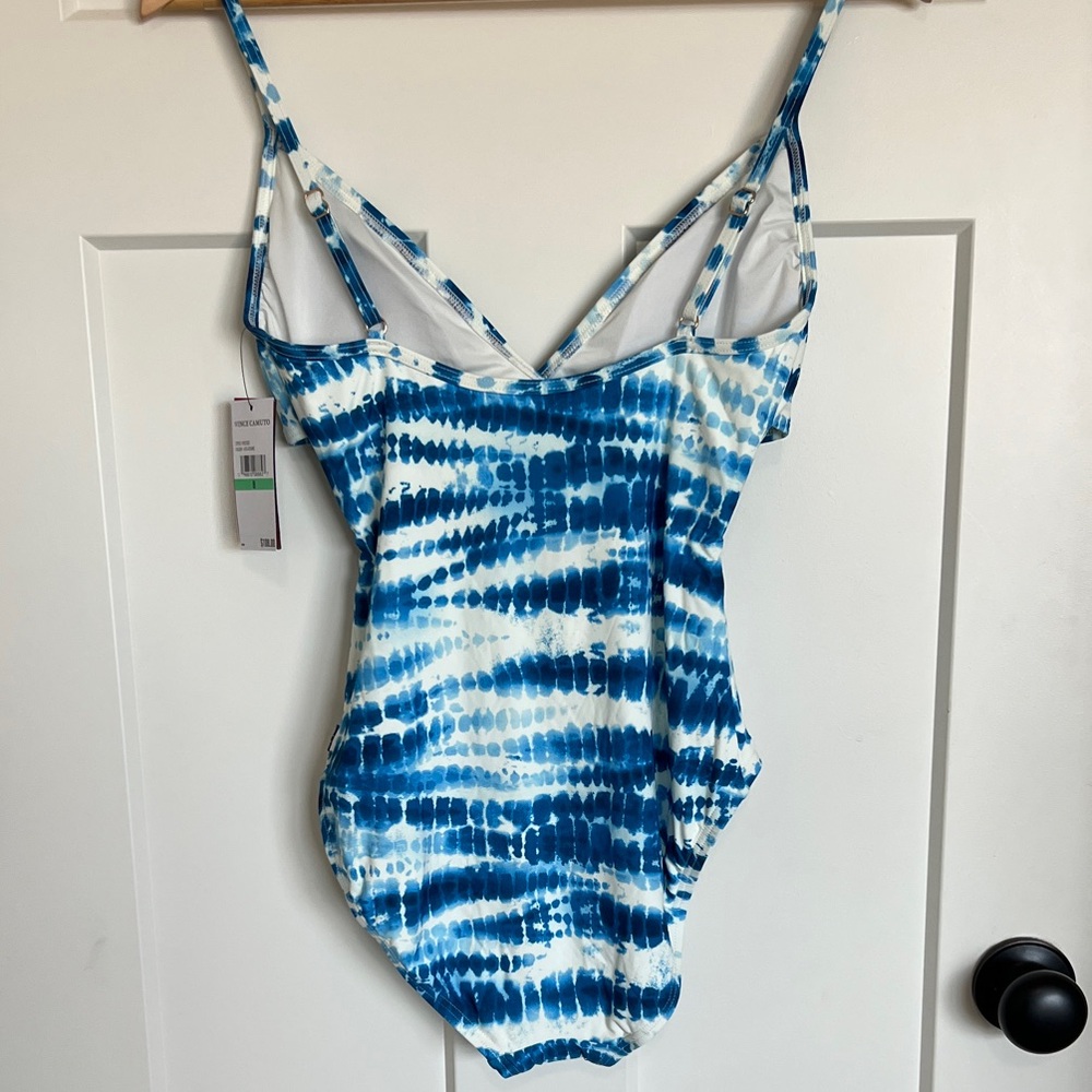 Vince Camuto Azure Blue Tie-Dye One-Piece Swim - Picture 4 of 8